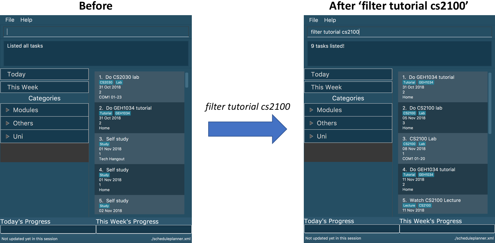 b a filter tutorial cs2100